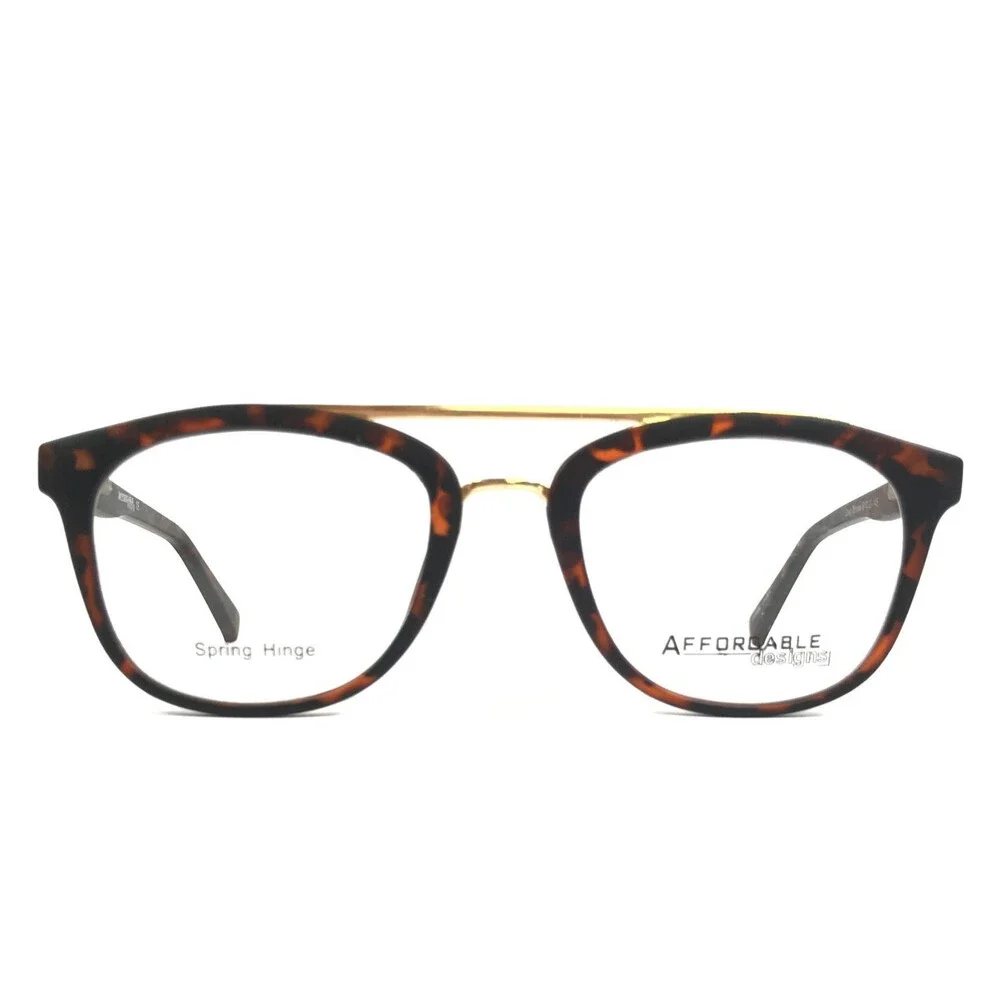 Affordable Eyewear Eyeglasses Frames Doug Tortoise Gold Square 51-22-145